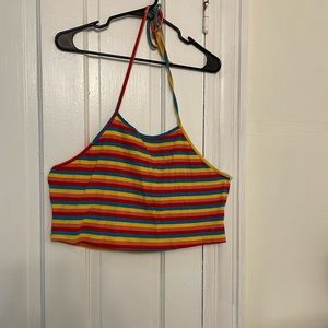 Striped Summer Halter Top